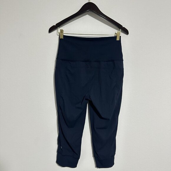 Lululemon In Flux Cropped High‎ Waist Jogger Pant Navy Blue Womens Size 4 - Picture 2 of 6